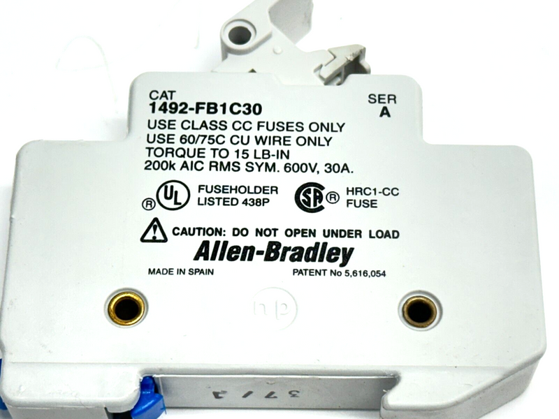 Allen Bradley 1492-FB1C30 Ser A Fuse Holder LOT OF 2 - Maverick Industrial Sales