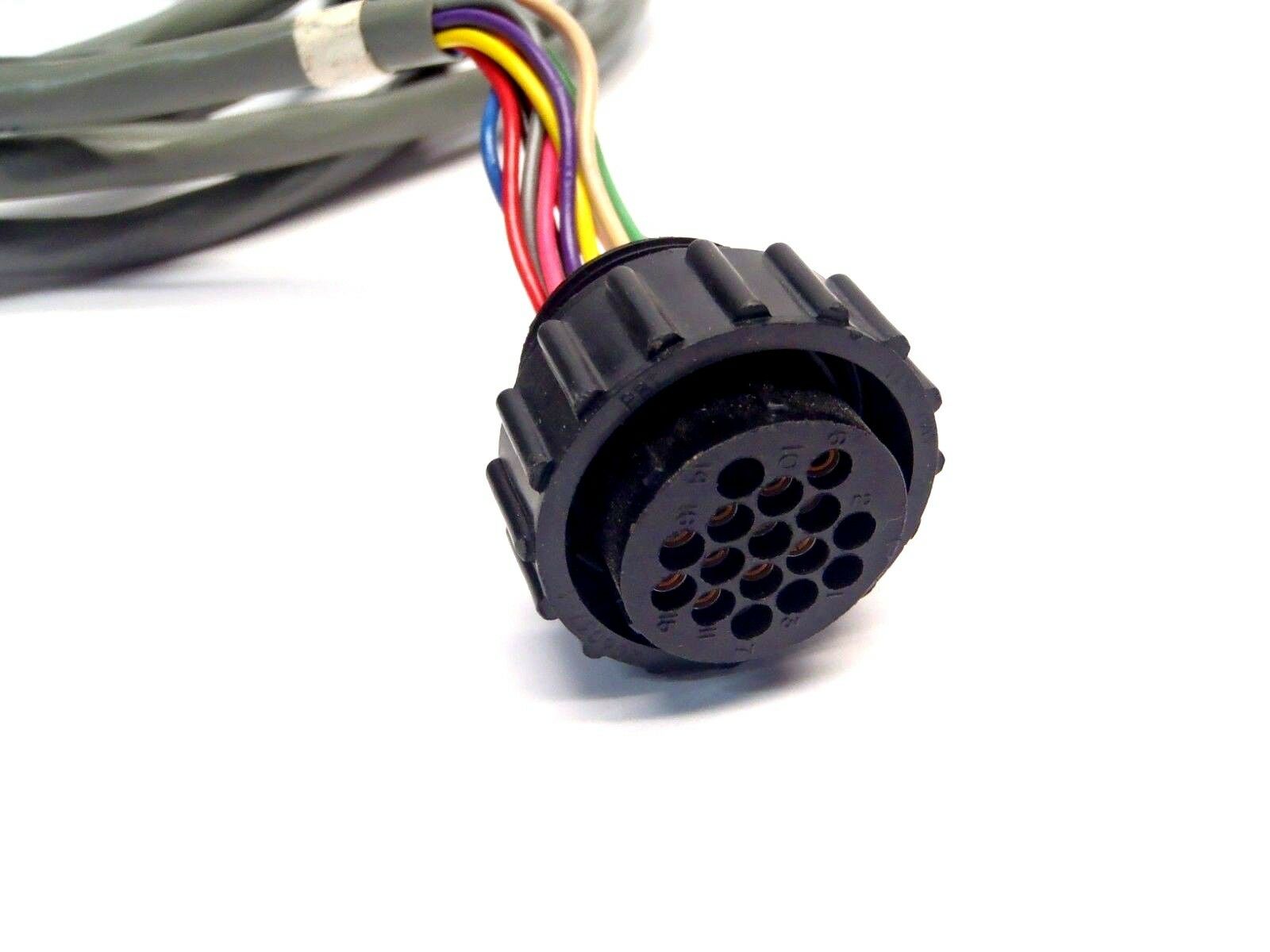 Unbranded 12 Pin Circular to 12-Pin Sqaure Connector 10' Gray 18AWG Cordset - Maverick Industrial Sales