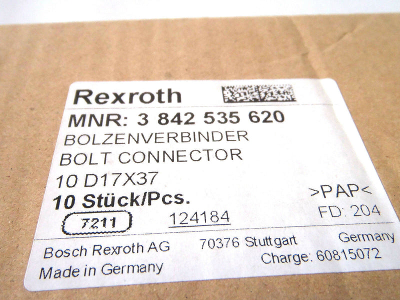Box of 10 Rexroth 3 842 535 620 D17 X 37 Bolt Connector - Maverick Industrial Sales