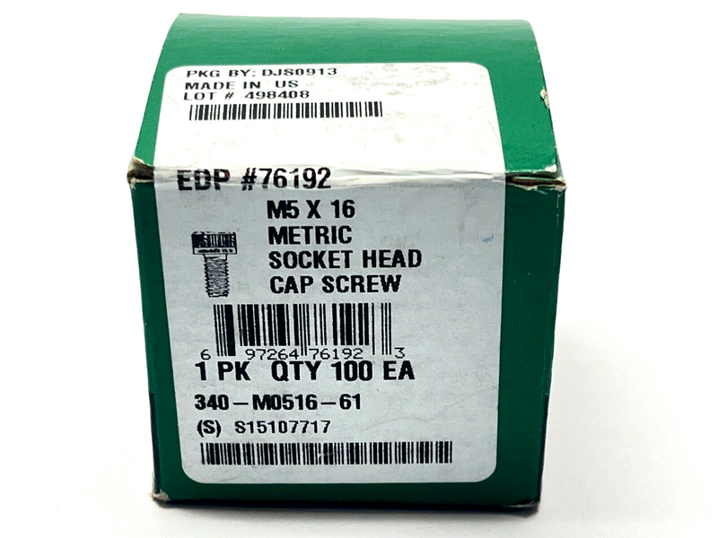 Decorah 340-M0516-61 Metric Socket Head Cap Screw M5 x 16mm BOX OF 100 - Maverick Industrial Sales