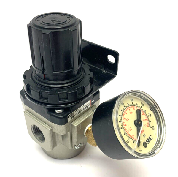 SMC AR30K-N03-RZ Modular Air Regulator 3/8" NPT w/ Bracket Mount & Gauge - Maverick Industrial Sales