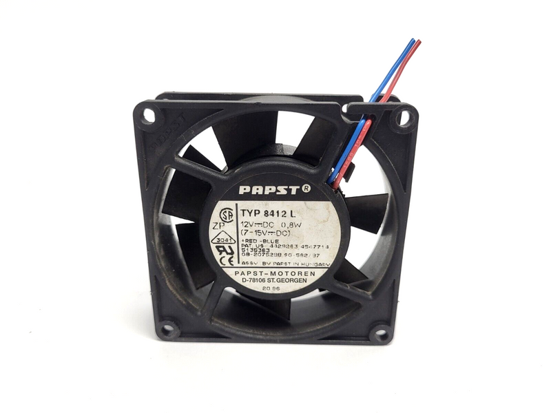 Papst 8412L Electronic Component Fan 12VDC - Maverick Industrial Sales