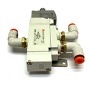 SMC SY5120-5WOZ-01T-F1 Pneumatic Bracketed Solenoid Valve 0.15~0.7MPa - Maverick Industrial Sales