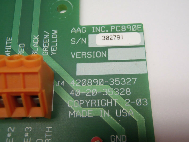 AAG PC890E Back Plane Circuit Board 420890-35327 40-20-35328 - Maverick Industrial Sales