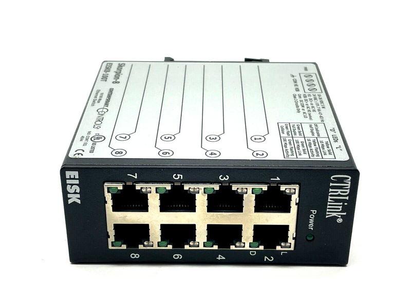 Contemporary Controls CTRLink EISK8-100T Ethernet Switch 8-Port 10/100Mbps - Maverick Industrial Sales