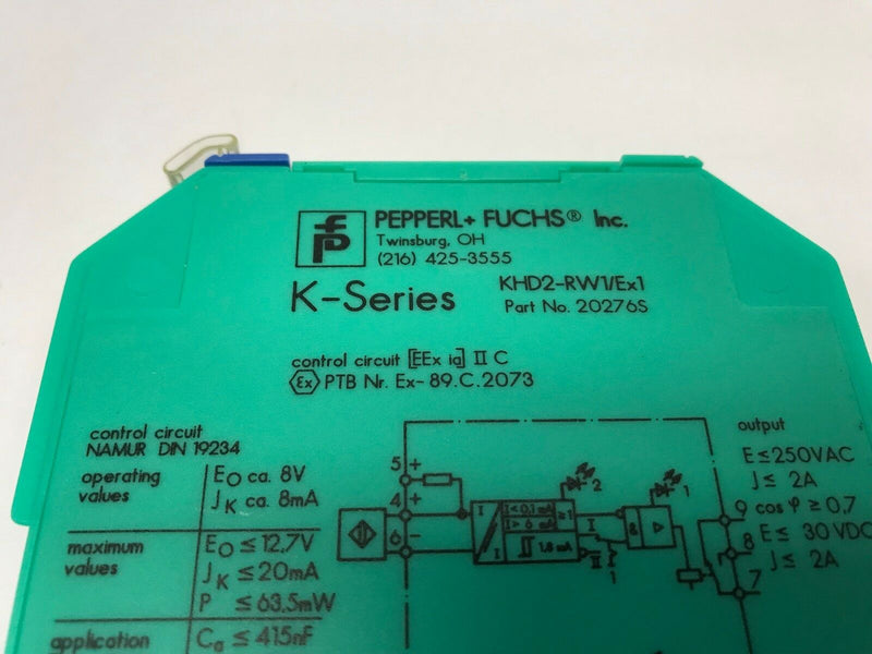 Pepperl + Fuchs K-Series KHD2-RW1/Ex1 202765 Isolated Barrier Module Amp - Maverick Industrial Sales