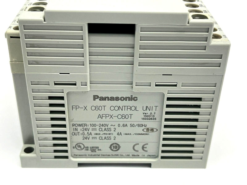Panasonic AFPX-C60T FP-X C60T Control Unit w/ AFPX-COM5 - Maverick Industrial Sales