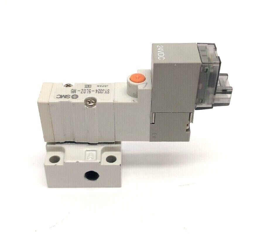 SMC SYJ324-5LOZ-M5 3-Port 2-Position Solenoid Valve M5 Base Mounted 24VDC - Maverick Industrial Sales